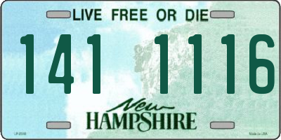 NH license plate 1411116