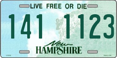 NH license plate 1411123
