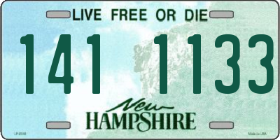 NH license plate 1411133