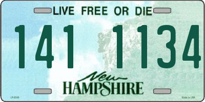 NH license plate 1411134