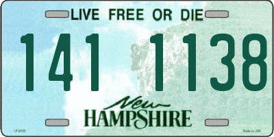 NH license plate 1411138