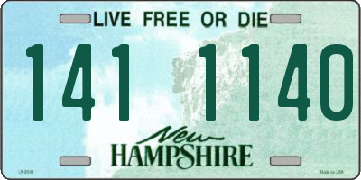 NH license plate 1411140