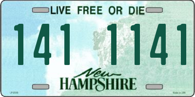 NH license plate 1411141