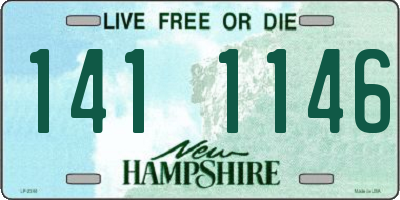 NH license plate 1411146