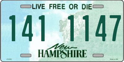 NH license plate 1411147