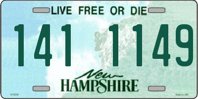 NH license plate 1411149