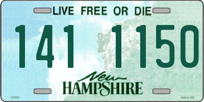 NH license plate 1411150