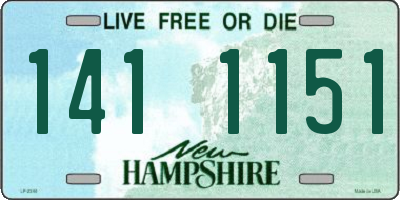 NH license plate 1411151