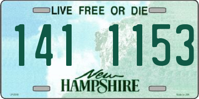 NH license plate 1411153
