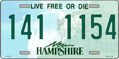 NH license plate 1411154