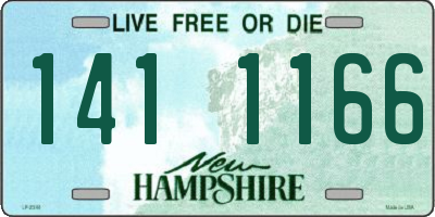 NH license plate 1411166