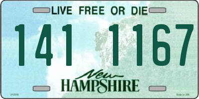 NH license plate 1411167