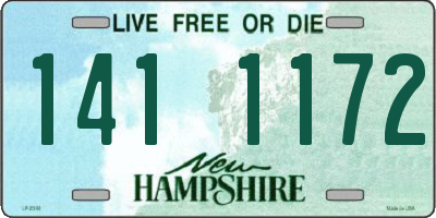 NH license plate 1411172