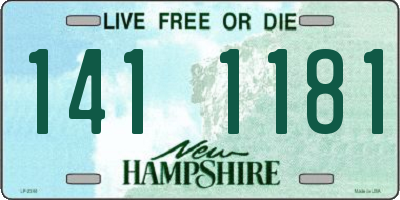 NH license plate 1411181