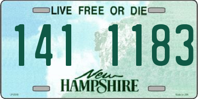 NH license plate 1411183