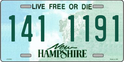 NH license plate 1411191