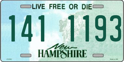 NH license plate 1411193