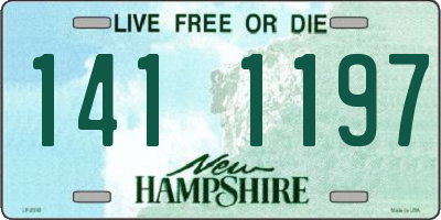 NH license plate 1411197