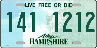 NH license plate 1411212