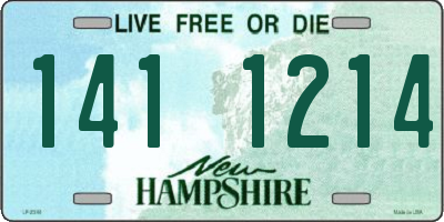 NH license plate 1411214