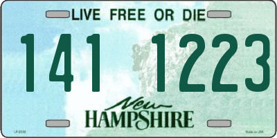 NH license plate 1411223
