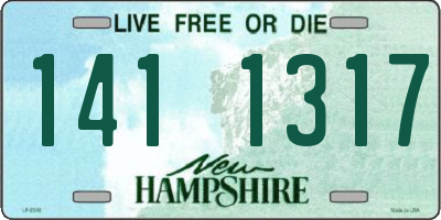 NH license plate 1411317