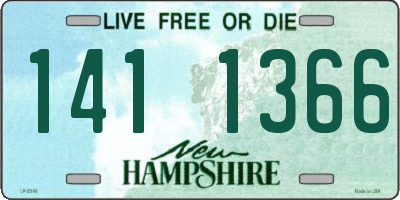 NH license plate 1411366
