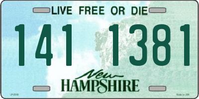 NH license plate 1411381