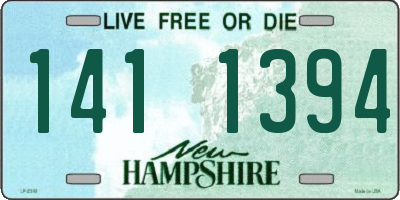 NH license plate 1411394