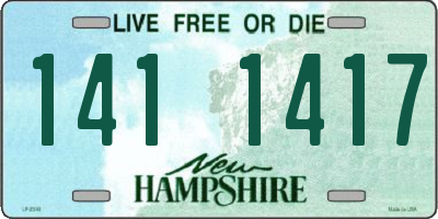 NH license plate 1411417