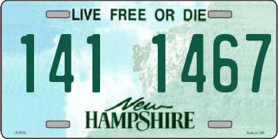 NH license plate 1411467