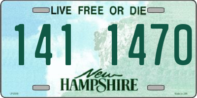NH license plate 1411470