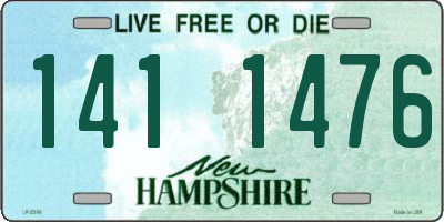 NH license plate 1411476