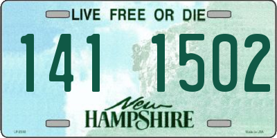 NH license plate 1411502