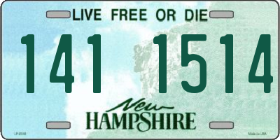 NH license plate 1411514