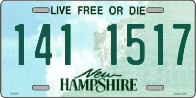 NH license plate 1411517