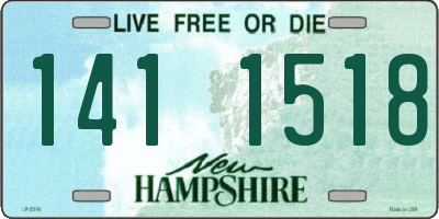 NH license plate 1411518
