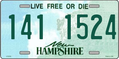 NH license plate 1411524