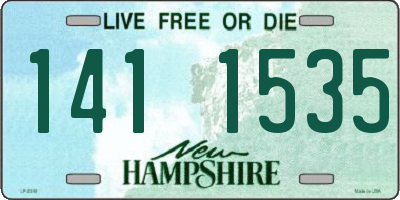 NH license plate 1411535