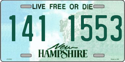 NH license plate 1411553