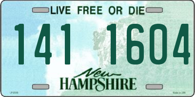 NH license plate 1411604