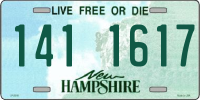 NH license plate 1411617
