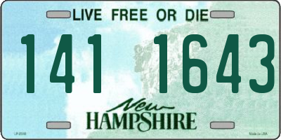 NH license plate 1411643