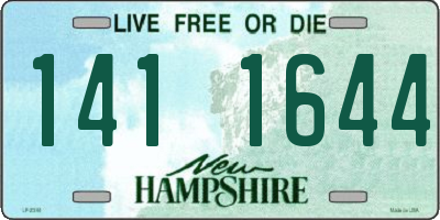 NH license plate 1411644