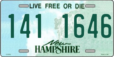 NH license plate 1411646