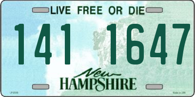 NH license plate 1411647