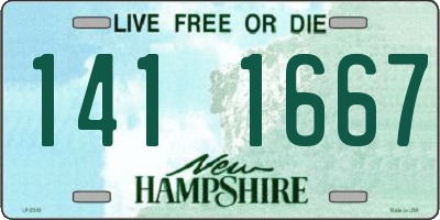 NH license plate 1411667