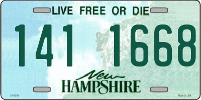 NH license plate 1411668