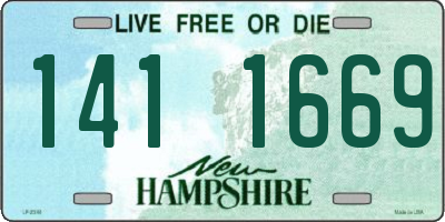 NH license plate 1411669