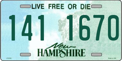 NH license plate 1411670